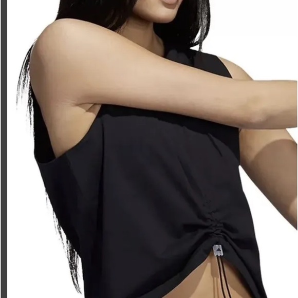 New Adidas Women's Cotton Cinch Tank Top Size Xs - Picture 2 of 8